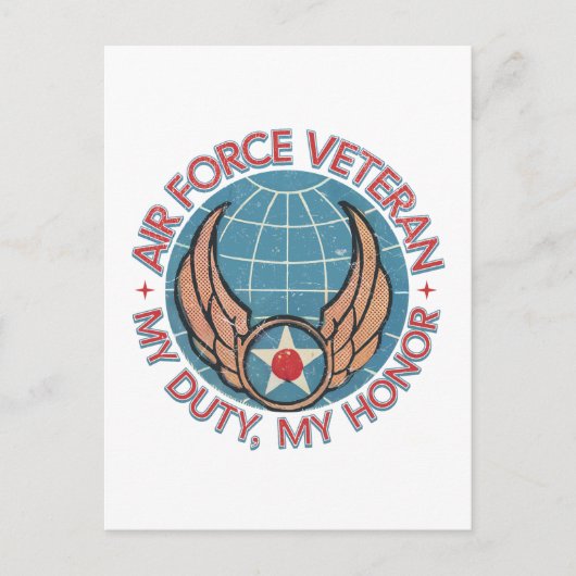 Air Force Veteran Briefkaart (Voorkant)