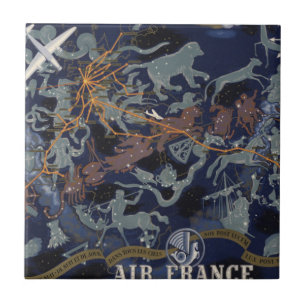 Air France : De nuit et de jour in de tous les cie Tegeltje