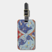 Air France Map of the World Bagagelabel (Voorkant verticaal)