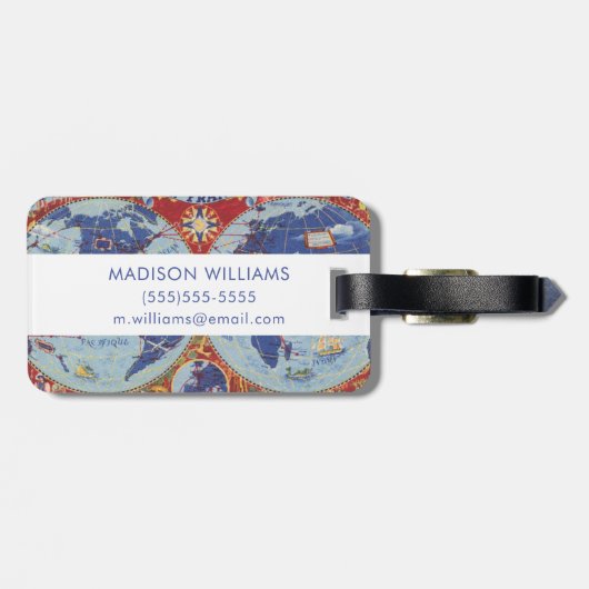 Air France Map of the World Bagagelabel (Achterkant horizontaal)