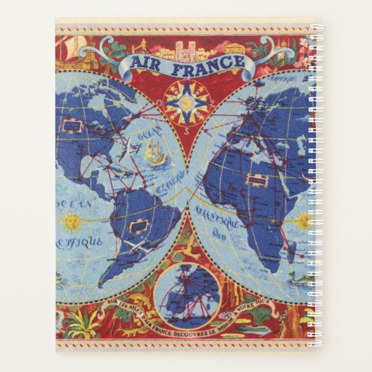 Air France Map of the World Planner (Achterkant)