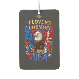 Air Freshener Design: I Love My Country - USA Luchtverfrisser