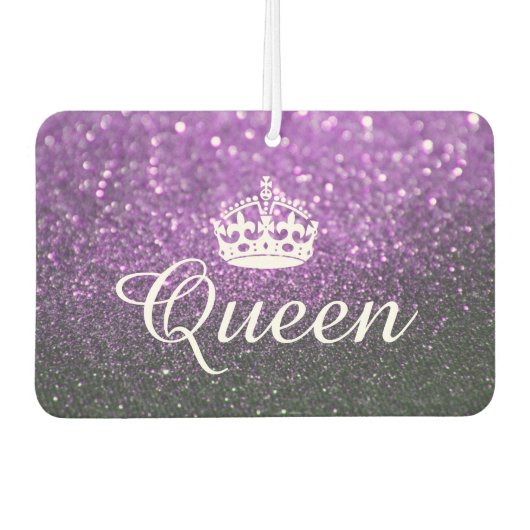 Air Freshener - Queen Crown Glitter Purple Luchtverfrisser (Voorkant)