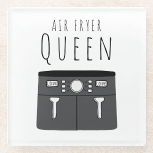 Air Fryer Koningin Drank Glazen Onderzetter