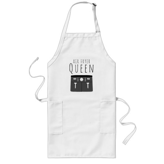 Air Fryer Koningin Lang Schort (Voorkant)