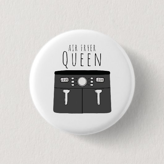 Air Fryer Koningin Ronde Button 3,2 Cm (Voorkant)