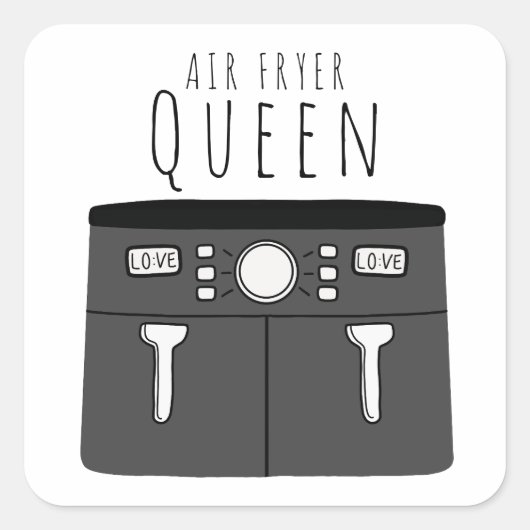 Air Fryer Koningin Sticker (Voorkant)