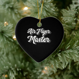 Air Fryer Master Cook Food Love Retro Chicken Keramisch Ornament