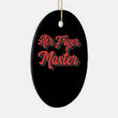 Air Fryer Master Cook Food Lover Gift|Love Chicken Keramisch Ornament (Rechts)