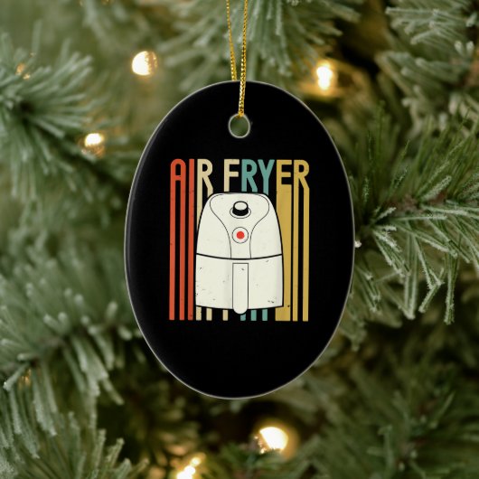 Air Fryer Master Cook Food| Retro Chicken Keramisch Ornament (Boom)