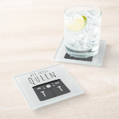 Air Fryer Queen Beverage Glazen Onderzetter (Schuin)