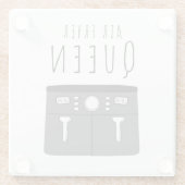 Air Fryer Queen Beverage Glazen Onderzetter (Achterkant)