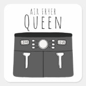 Air Fryer Queen Sticker (Voorkant)