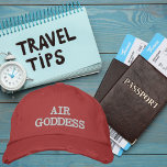 Air Goddess Typografie, Wanderlust, Eenvoudig Geborduurde Pet<br><div class="desc">Air Goddess Typografie,  Wanderlust,  Eenvoudig geborduurd honkbal Pet. Ontdek je passie voor avontuur met ons Wanderlust pet. Dit stijlvolle pet heeft een ontwerp dat het hart van elke reisliefhebber aanspreekt. Auteursrechten stijgen in stijl Design.</div>