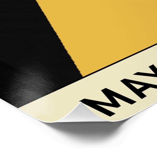 Air Guitar Hazard Ahead! Humorous Warning  Perfect Poster (Hoek)