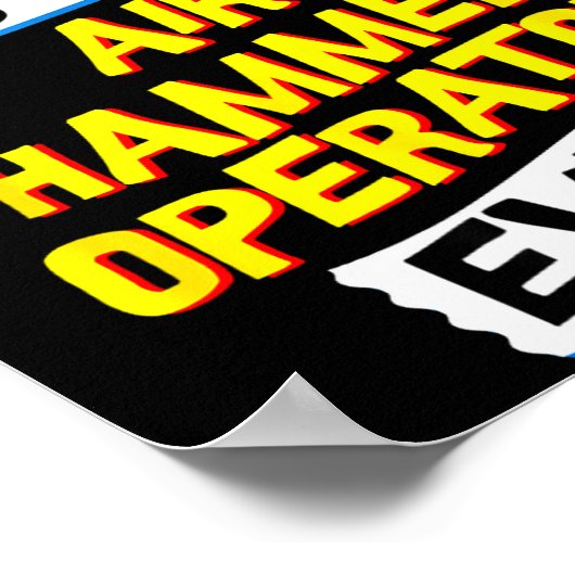 Air Hammer Operator, Funny Job Occupation  Poster (Hoek)