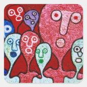 Air Head Choir Vierkante Sticker (Voorkant)