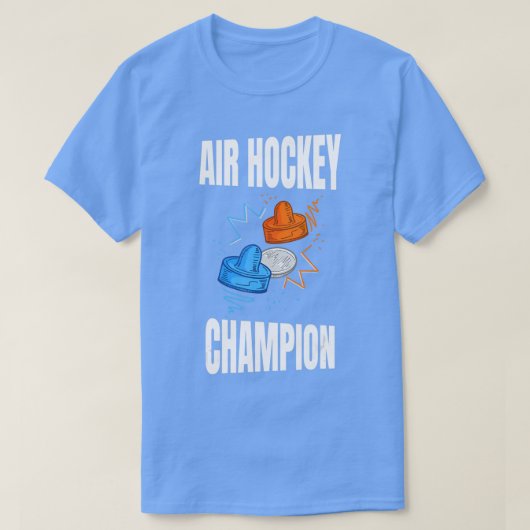 Air Hockey Champion Design for Air Hockey Player T-shirt (Design voorkant)