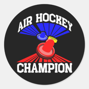Air Hockey Champion Ronde Sticker