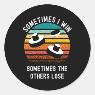 Air Hockey Gezegde winnaar in Air Hockey Ronde Sticker