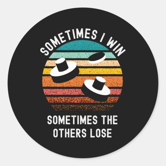 Air Hockey Gezegde winnaar in Air Hockey Ronde Sticker (Voorkant)
