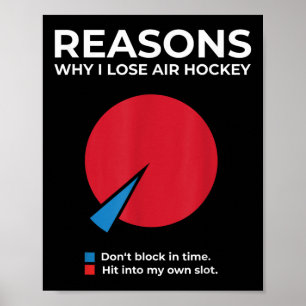 Air Hockey T-shirt Air Hockey Fan Tafel Hockey Shi Poster