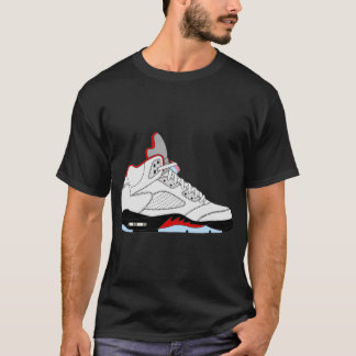 Air Jordan V (5) Fire Red Silver Tongue T-shirt