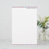 Air Mail (aanpasbaar) Briefpapier (Staand voorkant)