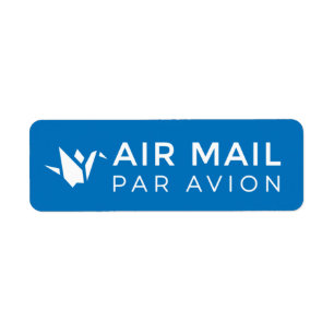 AIR MAIL AAVION AAVION 折 メり鶴鳥 origami , VoGELS ,  Etiket