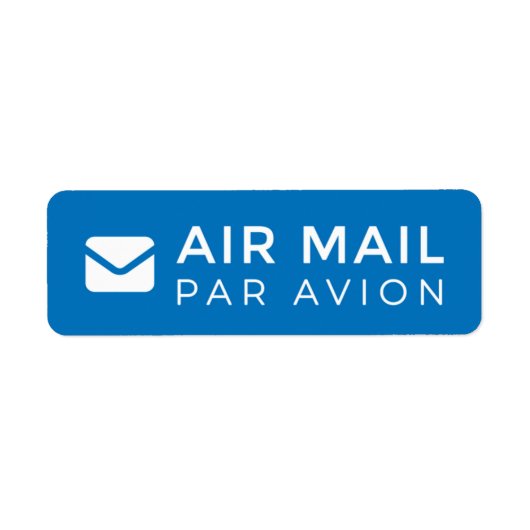 AIR MAIL AVION AVION 手 ー ルメア PAmail 紙  Etiket (Voorkant)