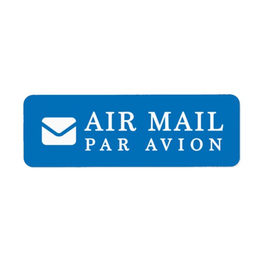 AIR MAIL AVION AVION 手 ー ルメア PAmail 紙  Etiket (Voorkant)