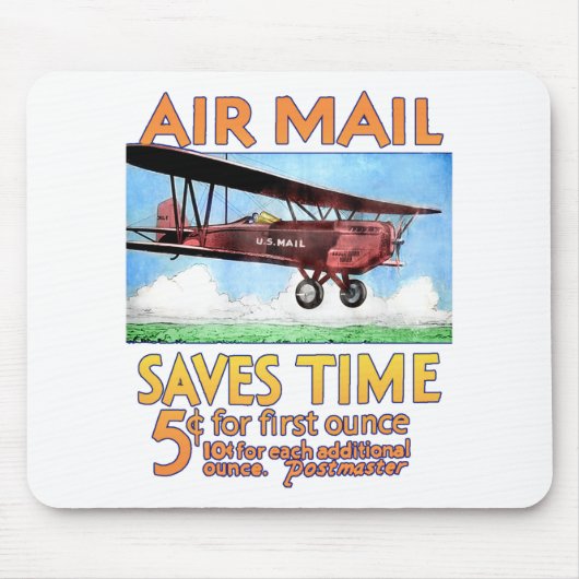 Air Mail bespaart tijd Muismat (Voorkant)