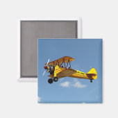Air Mail Biplane Magneet (Voorkant / Achterkant)