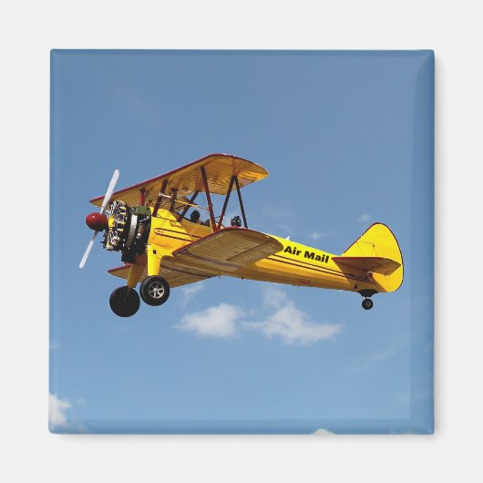 Air Mail Biplane Magneet (Voorkant)