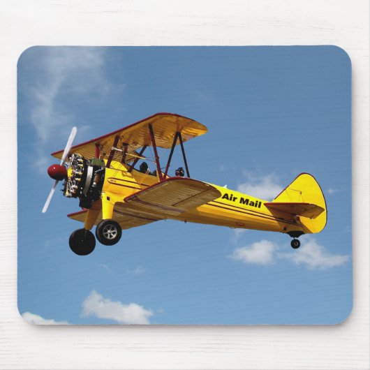 Air Mail Biplane Muismat (Voorkant)