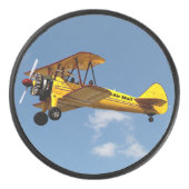 Air Mail Biplane Service Hockey Puck (Voorkant)