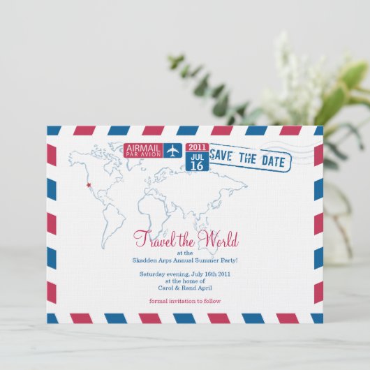 Air Mail Corporate Part Save The Date (Staand voorkant)