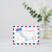 Air Mail Escort / Zitplaatsen Kaart bruiloft Plaatskaartje (Staand voorkant)