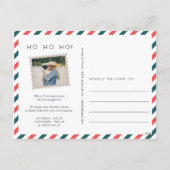 Air Mail Holiday Photo Collage Briefkaart | wit (Achterkant)