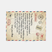 Air Mail naar mijn dochter Fleece Deken (Voorkant (Horizontaal))