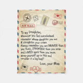 Air Mail naar mijn dochter Fleece Deken (Voorkant)