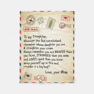 Air Mail naar mijn dochter Fleece Deken