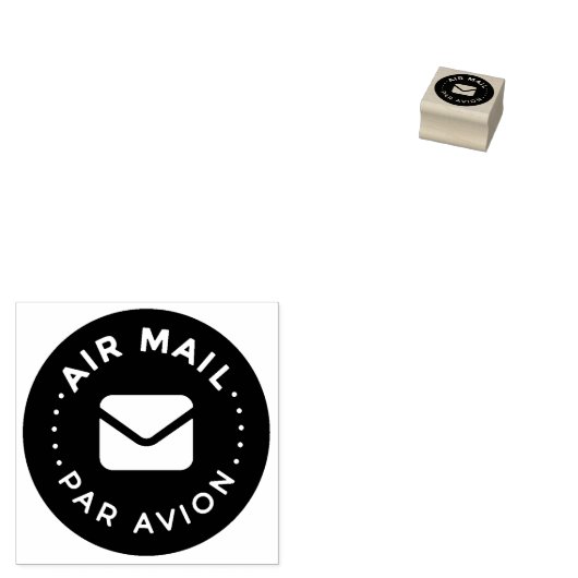 AIR MAIL PAR AVION エアメールスタンプ 手紙 便箋 mail letter ラバー Rubberstempel (Gestempeld)