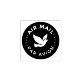 AIR MAIL PAR AVION エアメールスタンプ 鳥 bird birds ラバースタンプ Rubberstempel (Afrduk)