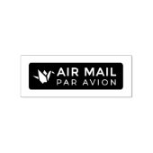 AIR MAIL PAR AVION 折り鶴 鳥 エアメールスタンプ origami bird ラバ Rubberstempel (Afrduk)