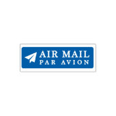 AIR MAIL PAR AVION 紙飛行機 エアメールスタンプ paper airplane セ Zelfinktende Stempel (Design)
