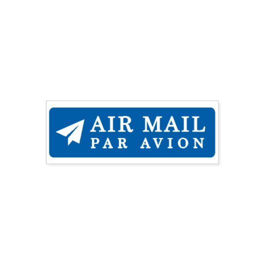 AIR MAIL PAR AVION 紙飛行機 エアメールスタンプ paper airplane セ Zelfinktende Stempel (Design)