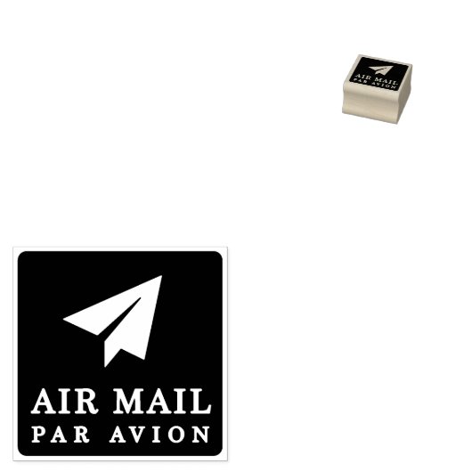 AIR MAIL PAR AVION 紙飛行機 エアメールスタンプ paper airplane ラ Rubberstempel (Gestempeld)
