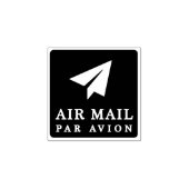 AIR MAIL PAR AVION 紙飛行機 エアメールスタンプ paper airplane ラ Rubberstempel (Afrduk)
