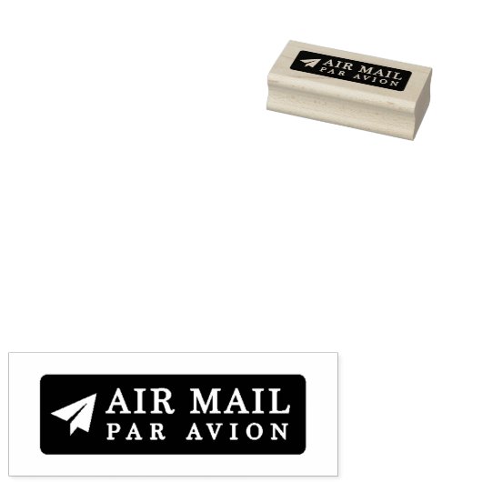 AIR MAIL PAR AVION 紙飛行機 エアメールスタンプ paper airplane ラ Rubberstempel (Gestempeld)
